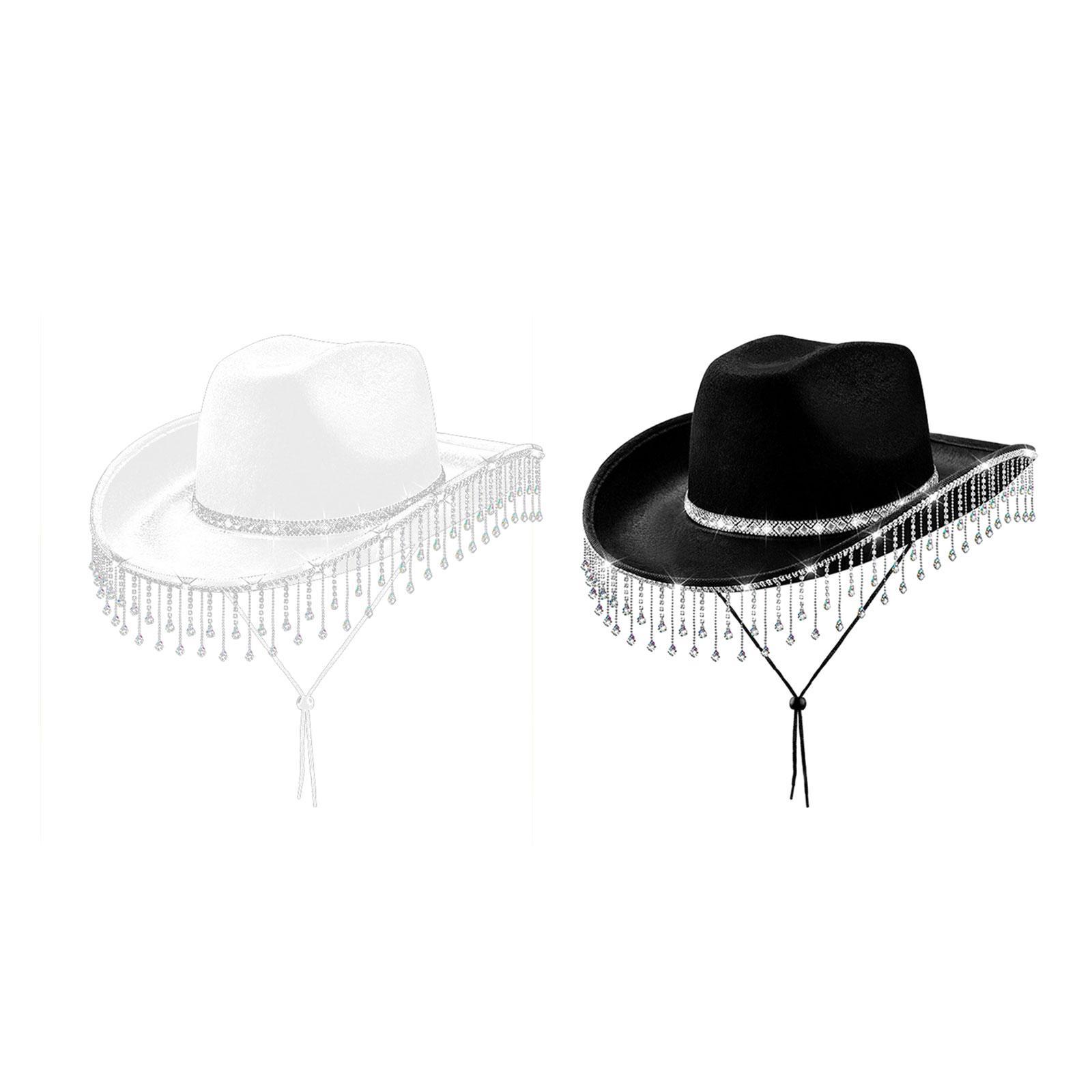 Cowboy Hat Straw - Chapeau de cowboy avec frange en